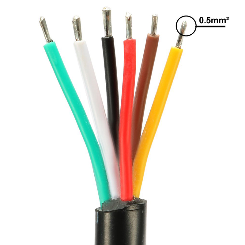 Male Female 20AWG 6Pin Black Waterproof Connector Cable for RGB+CCT LED Strip Light Male Female 20AWG 6Pin Black Waterproof Connector Cable for RGB+CCT LED Strip Light